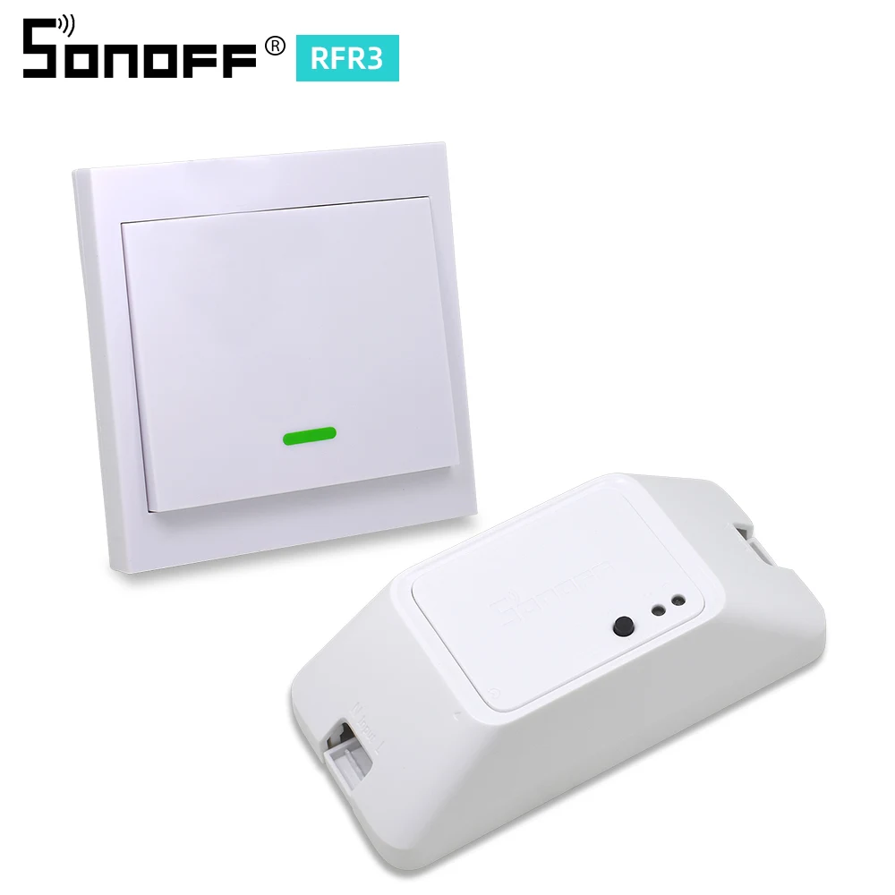RFR3 Button remote SONOFF RFR3 RF R3 433 МГц пульт дистанционного управления Wifi переключатель беспроводной светильник синхронизации LAN eWelink приложение Голосовое управление Google/умный дом Alexa - Комплект: RFR3 Button remote