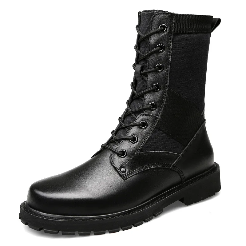 

Large Size Men's Boot Winter New Style Martin Boots Men's Hight-top Middle Boots plus Velvet Warm Men Cotton Boots 37-50