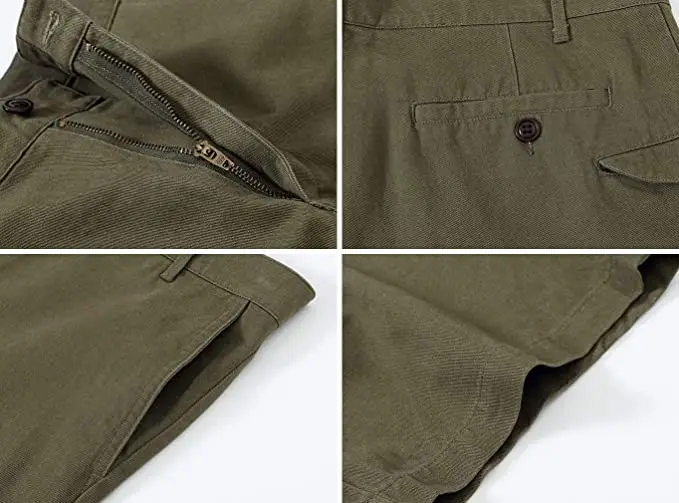 100% Cotton Mens Shorts Casual Classic Fashion Fit Comfy Chino Golf Short US Size