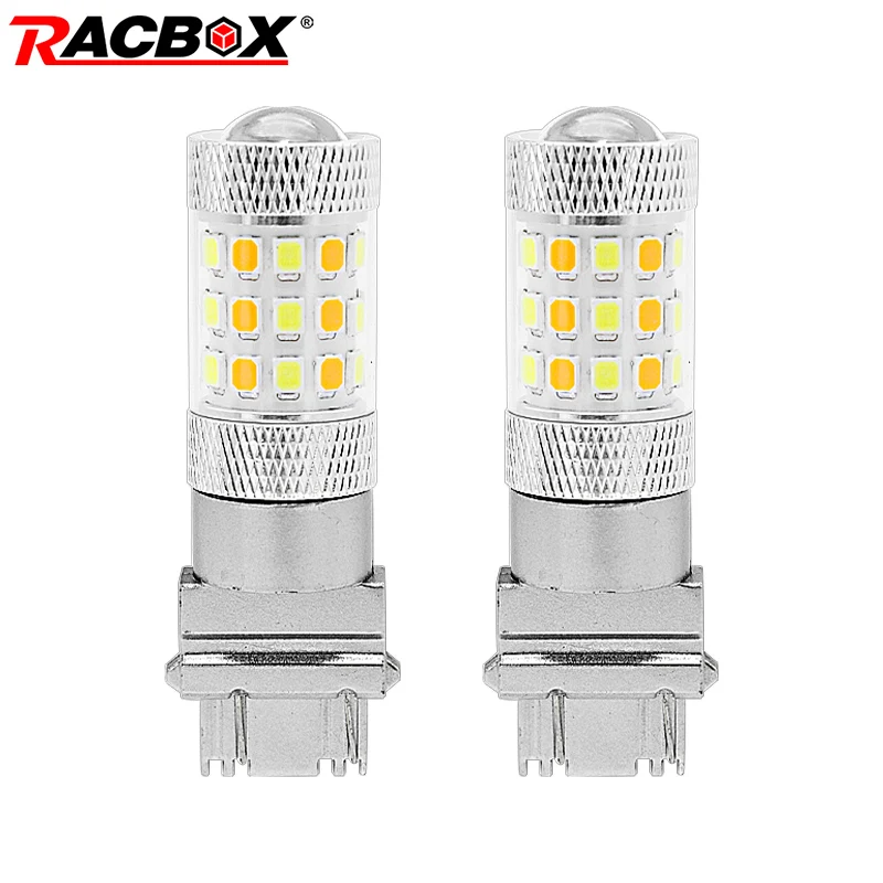 Racbox пара T25 3157 7443 светодиодный лампа двойной Цвет белые дневные ходовые
