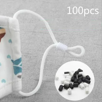 

100pcs Adjustable Mask Buckle Elastic Cord Stretch String Band Mouth Mask Band Buckle Band For Mouth Mask Accessories