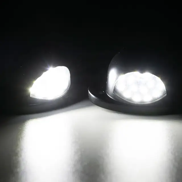 Full Led License Number Plate Light Tag Lamp Smoke Lens Compatible