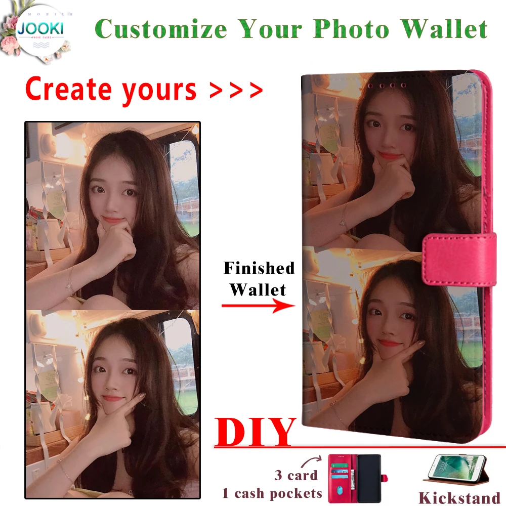 Персонализированный женский кошелек из мягкой кожи с фотографией для Xiaomi Redmi Note 7S