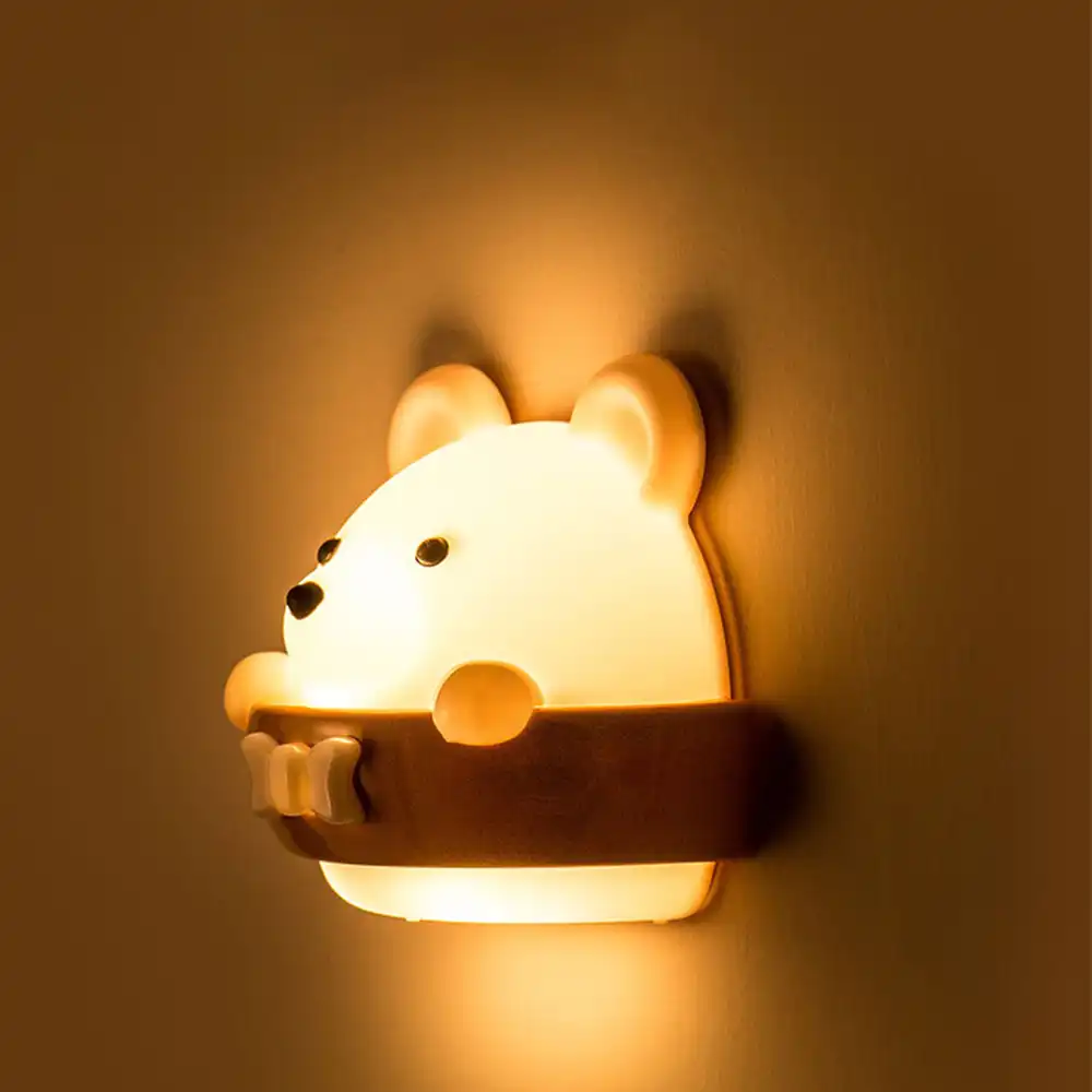 漫画ナイトライトかわいいクマ子供のためのled充電式usbリモコンランプベッドルーム装飾ledウォールランプ Led ナイトライト Aliexpress