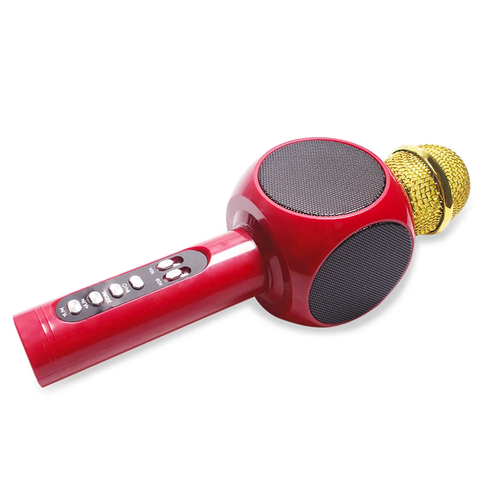 WS1618 профессиональный Bluetooth беспроводной микрофон караоке динамик KTV музыкальный плеер для вокала, с рекордером ручной микрофон