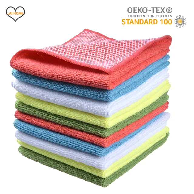 Microfiber Dish Cloth for Washing Dishes Dish Rags Bubble Net