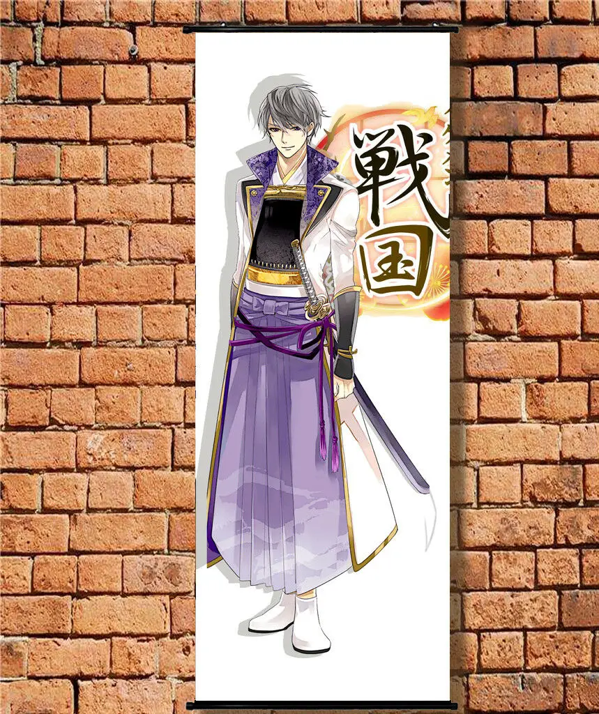 Ikemen Sengoku Akechi Mitsuhide аниме тканевый плакат стены прокрутки длинные 105x40 см