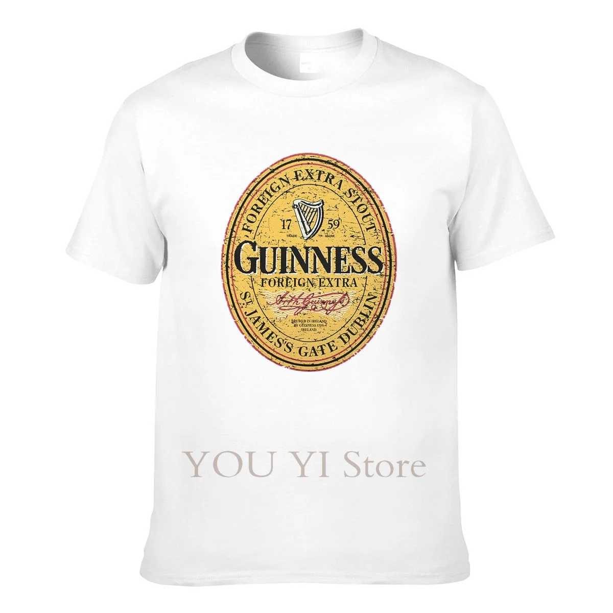Мужская забавная футболка Женская крутая Guinness состаренная с английской