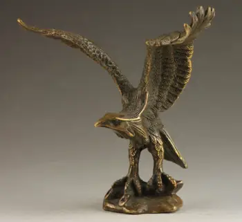 

Delicate Chinese Collectable Handmade Old Carving Vivid Bronze Statue Eagle