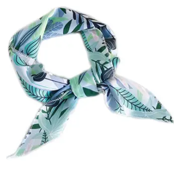 

Korean Fresh Style Women Girl Summer Chiffon Triangle Neck Scarf Colorful Floral Fruit Print Bandana Kerchief Hair Tie Wristband