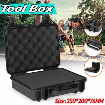 

Hardware Toolbox Waterproof Case Bag Tool Kits with Sponge Storage Box Shockproof protective safety box Organizer 250*200*76MM