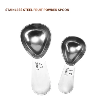 

Stainless Steel Measuring Spoons Durable Easy Clean Measuring Spoon Coffee Sugar Spices Liquid Handle Flour Baking Tools