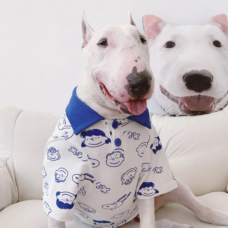 Новая женская рубашка-поло для больших собак рубашка из чистого хлопка с