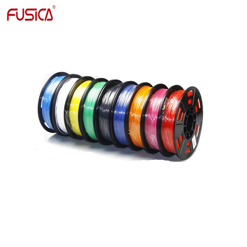 

FUSICA DIY PLA 1.75mm 3D filament transparent colors 1KG 3D printing material for 3D printer 3D pen