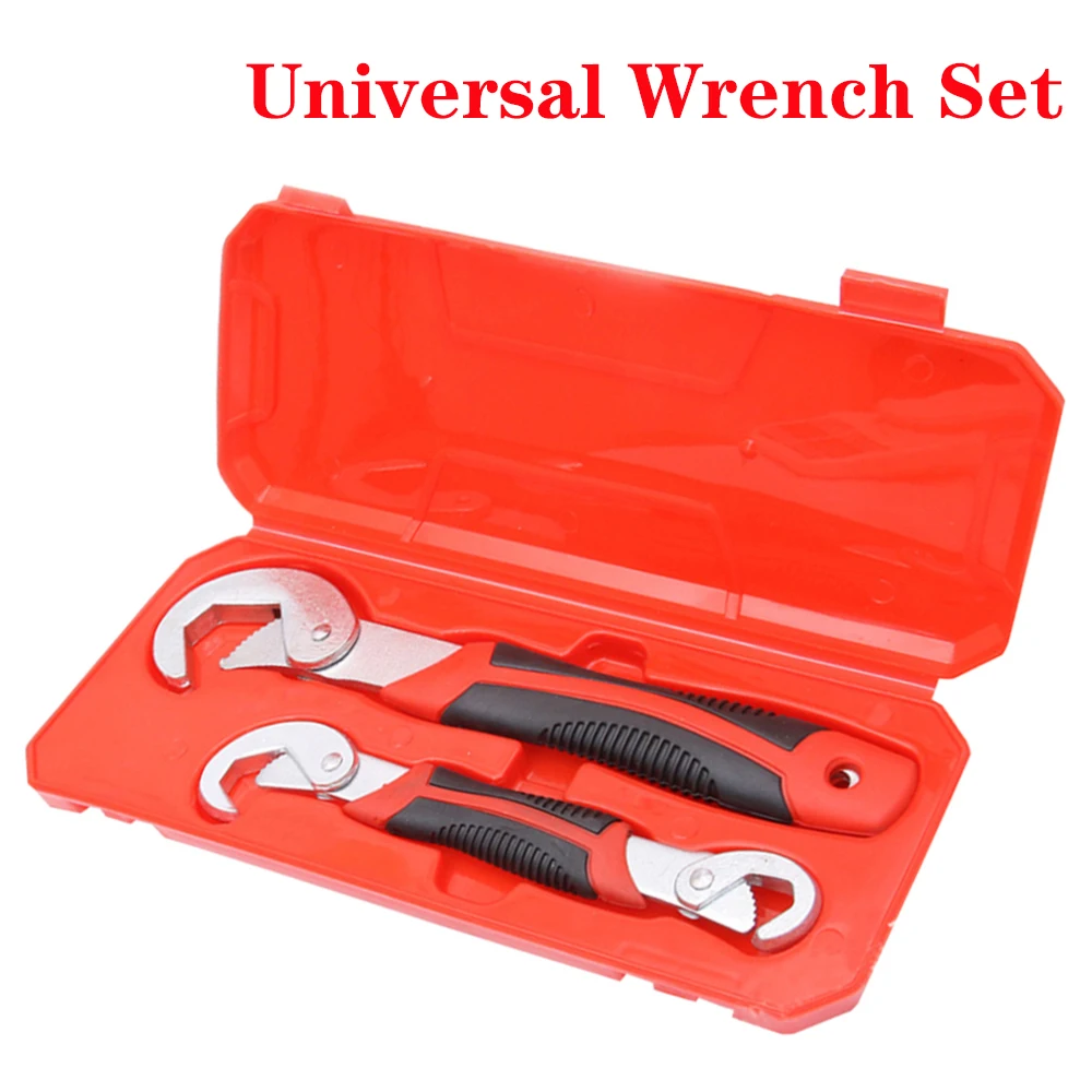 Jeu de clés universelles en acier chromé, Kit de clés à main, clé à cliquet, clé réglable, jeu d'outils de réparation de voiture