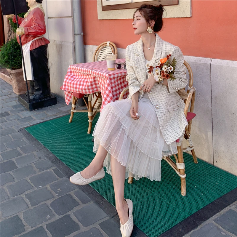Autumn new fashion small suit blazer women Korean version spring autumn design sense of loose temperament suit jacket K055