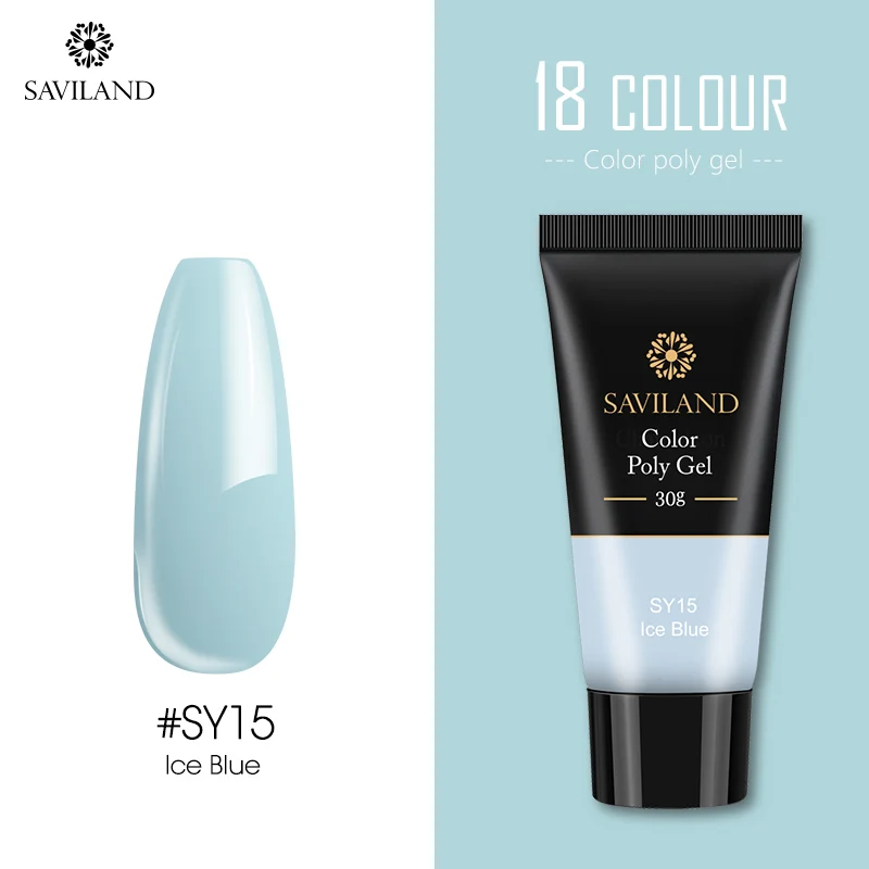 30ml SY15 SAVILAND цветной полигель для наращивания пальцев 24 Цвета УФ-гель для быстрого наращивания 30 г/15 г полигель-лак для ногтей Твердый Гель-лак для ногтей - Цвет: 30ml SY15