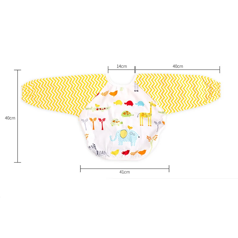 Newborn bandana bibs baby Nursing apron Infant  feeding Smock Waterproof Long Sleeve Printing BMT074