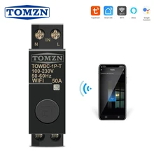 Vida inteligente tuya 1 p 18mm wi fi interruptor de interruptor inteligente com alexa google casa para casa inteligente