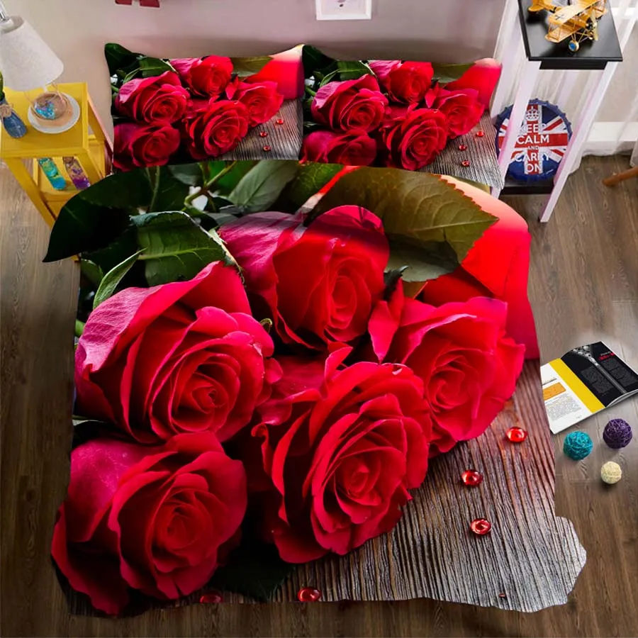 GOANG luxury comforter bedding sets duvet cover 240/220 pillowcases king size bedding set Euro bedding home textile rose flowers