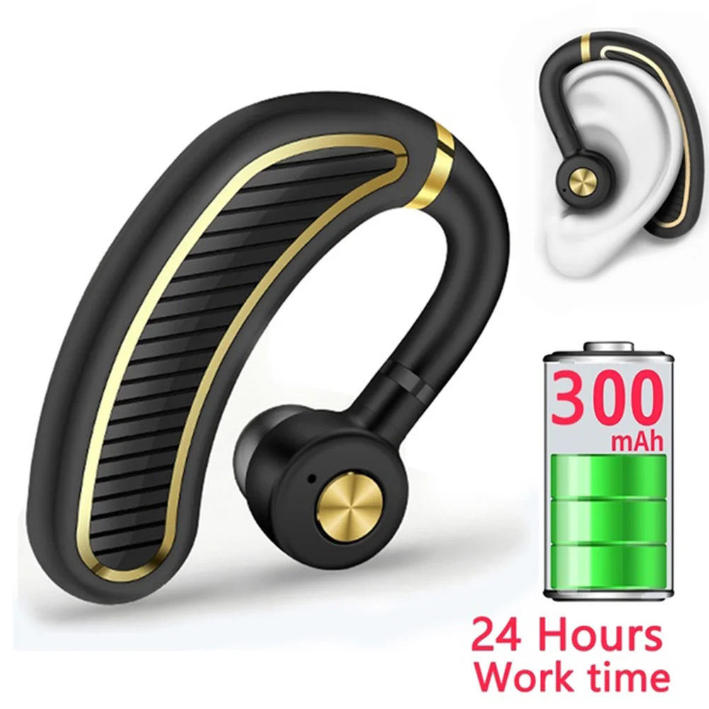 Earphone Bluetooth Earphone Single Driver Sports Handsfree Ear Hook Portable Business Lightweight HD
