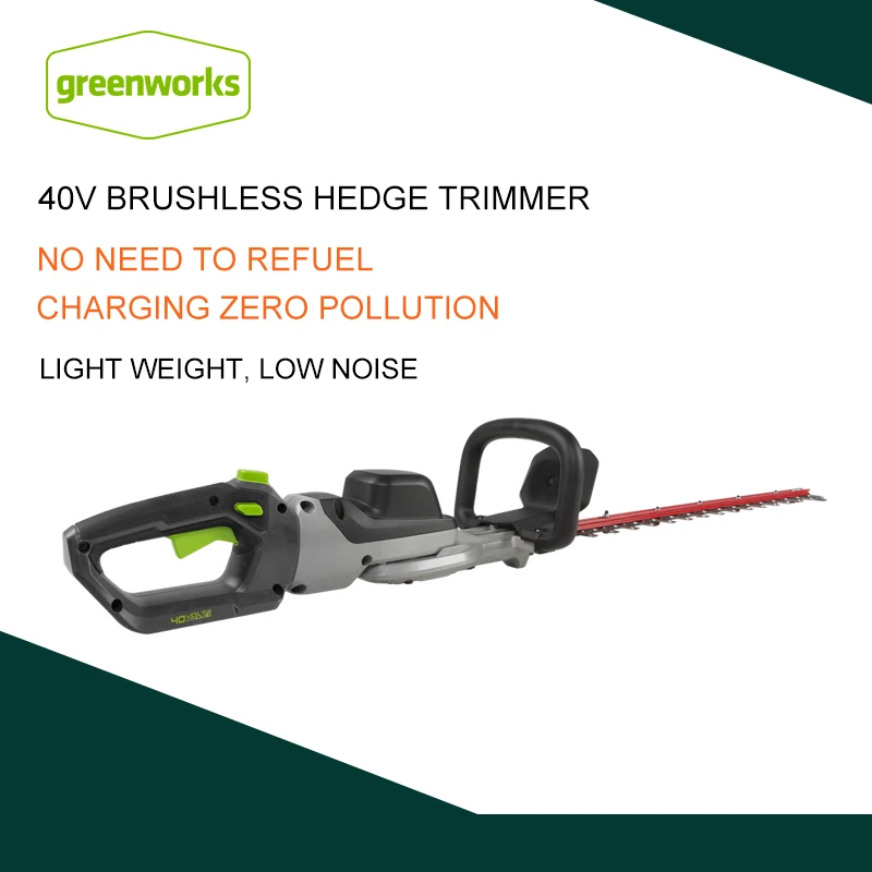 

GREENWORKS 40V Lithium 350W Cordless Hedge Trimmer Lightweight Low Noise Electric Hedge Trimmer Fast Charging Pruning Saw