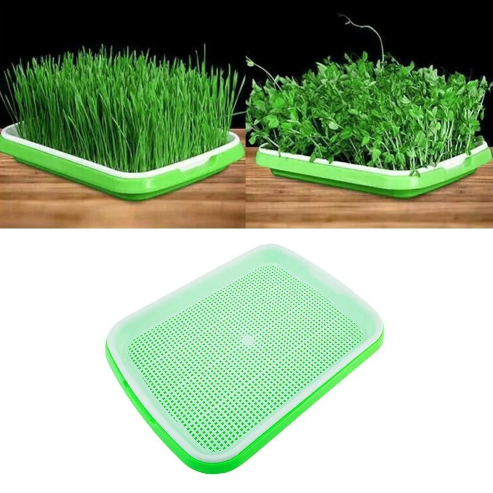 Двухслойный завод семян Sprouter поддон для проращивания для сада теплицы бобы горох мунг трава пшеницы люцерны