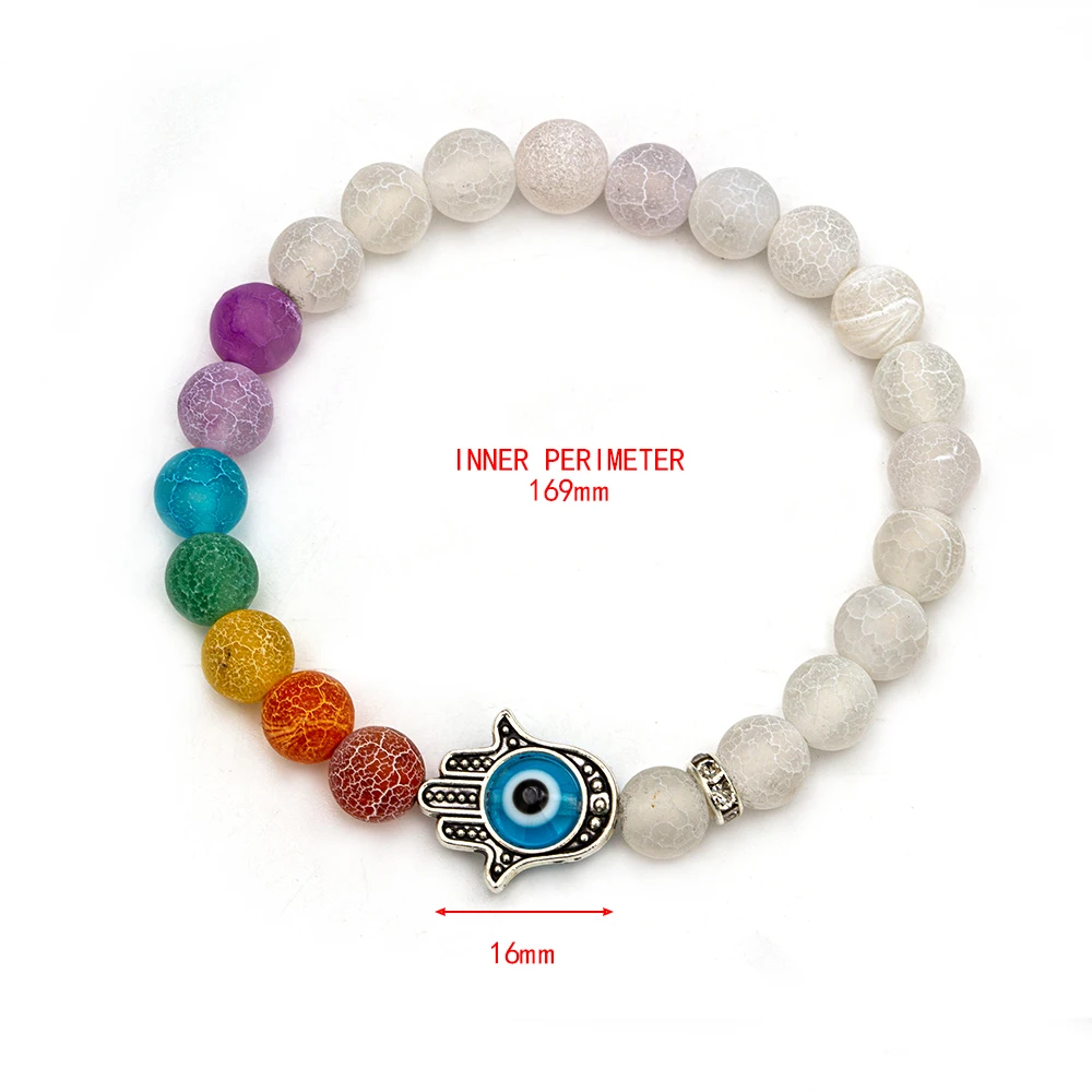 Камень от сглаза бисера Хамса браслет с подвесками на руку турецкий синий глаз Strand браслет регулируемые ювелирные изделия для женщин девочек EY6440