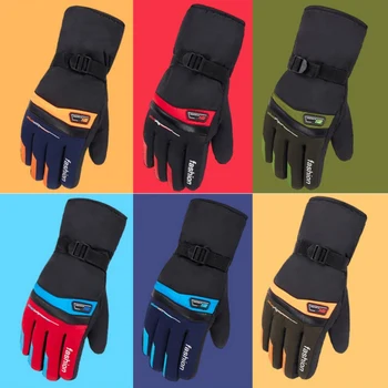 

Unisex Winter Gloves Warm Waterproof Windproof Ski Gloves Fleece Snowboard Gloves Anti-slip Motorcycle Riding Snow Gloves