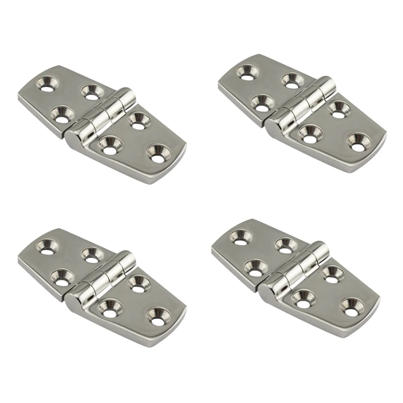 4Pcs Stainless Steel Boat Door Hinges Hardware Industrial Heavy Duty Hinge - Цвет: 102mm
