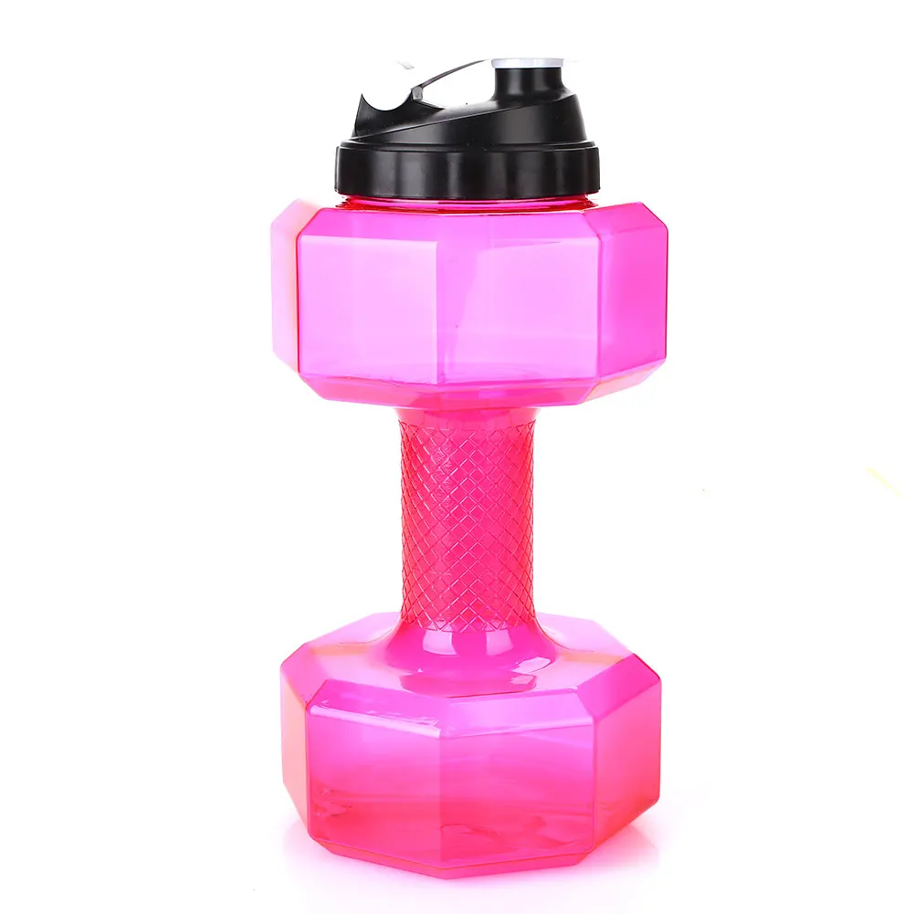 Creative Dumbbell Kettle Outdoor Kettle PETG Travel Camping Fruit Juice Hiking Weightlifting Kettle Fashion Drinking Cup Health