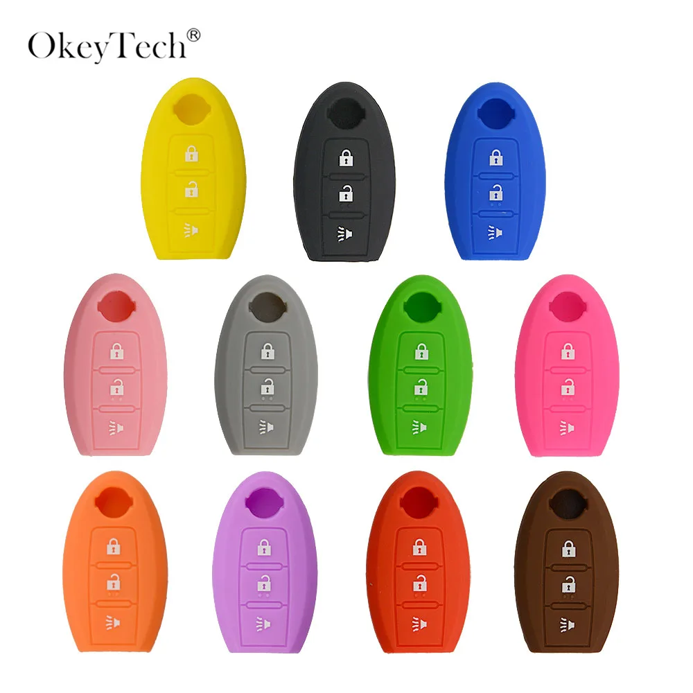 OkeyTech силиконовый чехол для дистанционного ключа от машины брелок крышка Nissan X-Trail