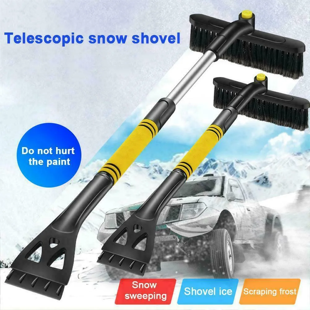 Горячий скребок для снега и льда, для автомобиля, окна, выдвижная лопата, щетка для удаления, скребковый инструмент X66