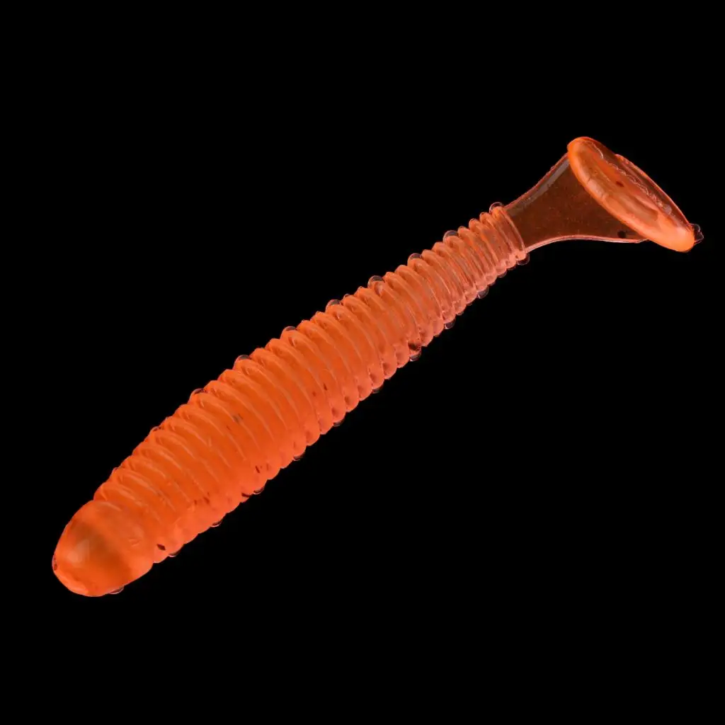 16PCS Worm Fishing Lures Fake Lures Artificial Baits Soft Crank Baits T-tail Fish Tackle Lures for Beginners Anglers 