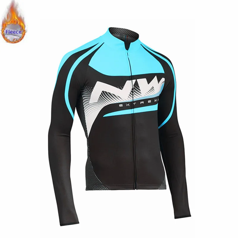 NW зимний термальный флис Велоспорт Джерси Набор мужская с длинным рукавом теплая Ropa Ciclismo велорубашка MTB велосипедная Одежда для велогонок - Цвет: 20