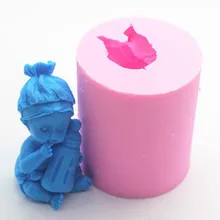Детские силиконовые формы в форме бутылки для мыла ручной работы свечи 3D DIY украшения изделия люди формы