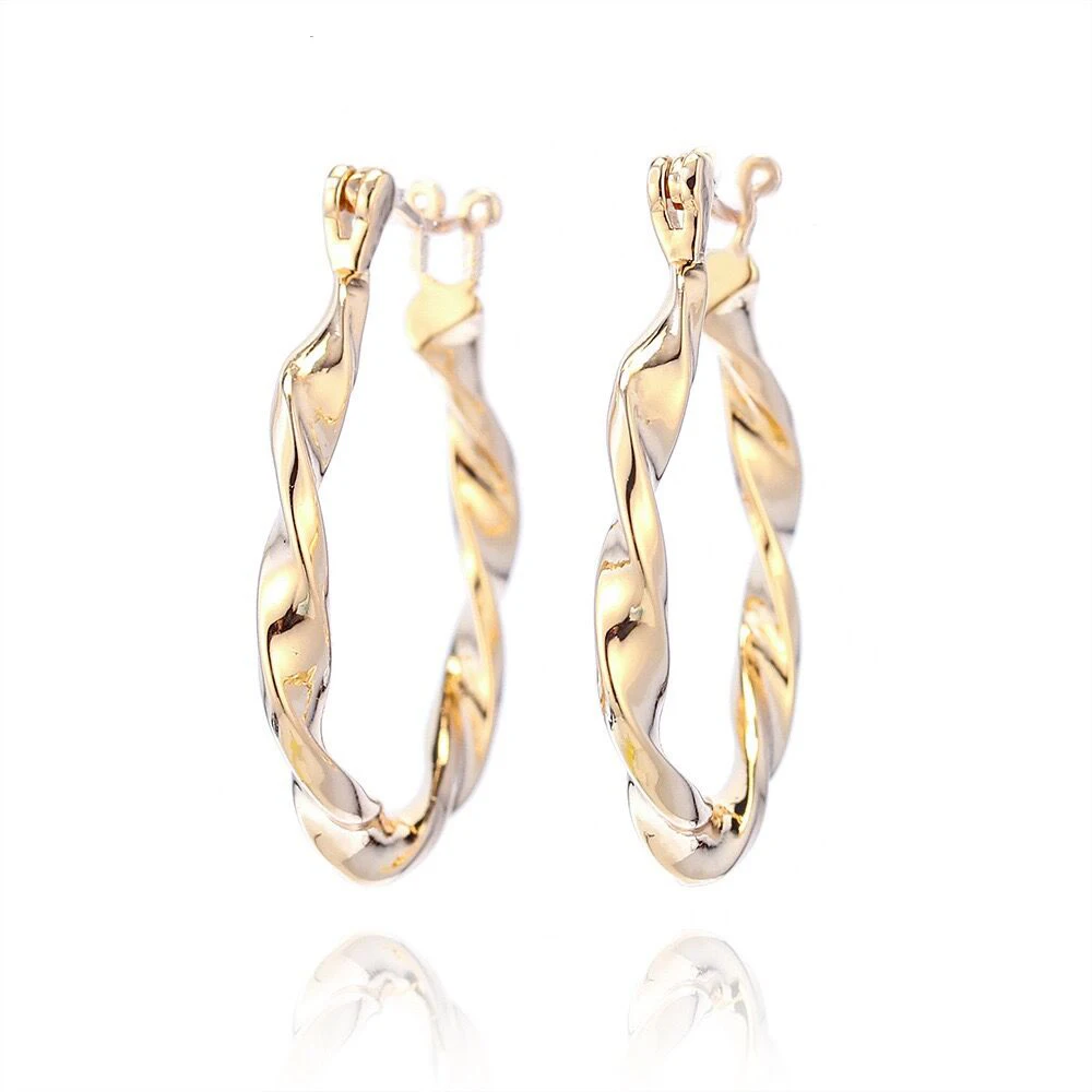 Модный Простой Большой ободок с покрытием из 18-каратного золота | Украшения и