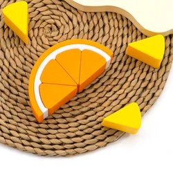 Cartoon Fruit Jigsaw Puzzle 3D Building Blocks Children's Educational Toys Baby Teether Food Grade Silicone Material Molar