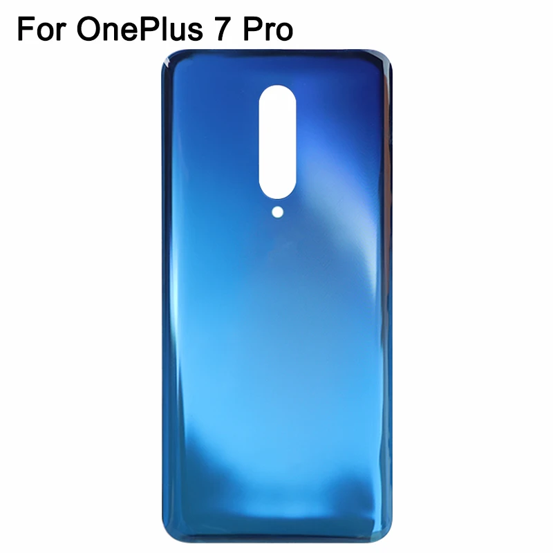 Для OnePlus 7 Pro Задняя крышка батареи задняя крышка корпуса двери - Цвет: Синий