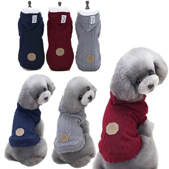 

Fashion Dog Clothes Super Dogs Small Clothing Soft Pet Warm Outfits Autumn Winter Sweater Chihuahua Blue Girl Ropa Para Perro
