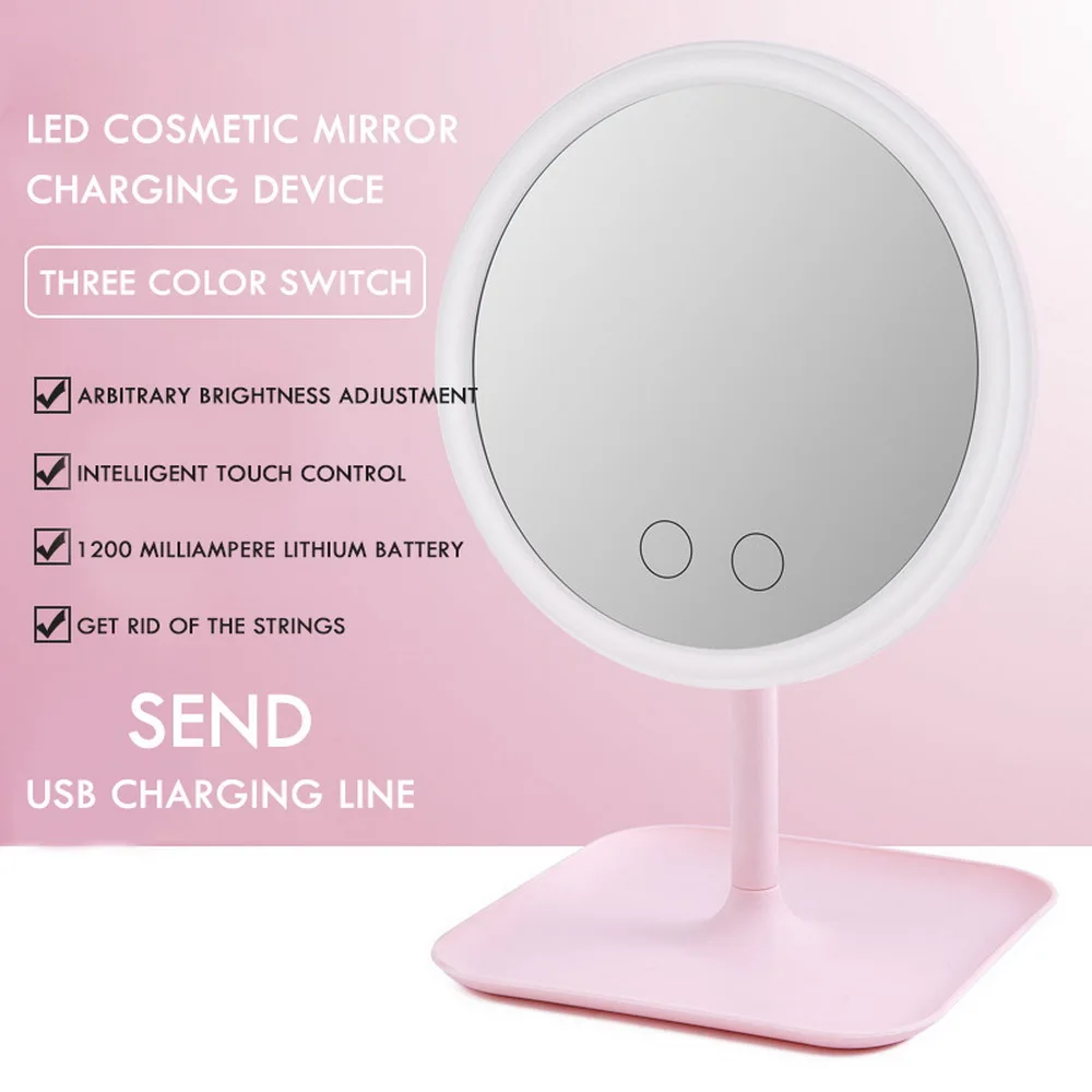 Makeup Backlit Mirror Light With Natural White LED Daylight Vanity Mirror Detachable/Storage Base 3 Mode Three/Five Color Switch
