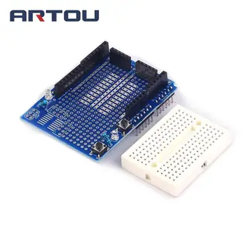 

10pcs Smart Electronics UNO Proto Shield prototype expansion board with SYB-170 mini breadboard based For UNO ProtoShield DIY