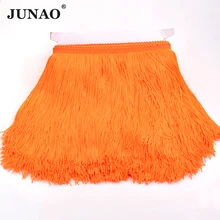 Двойная линия JUNAO! 20 см длина Orang цвет Chinlon бахрома кисточка