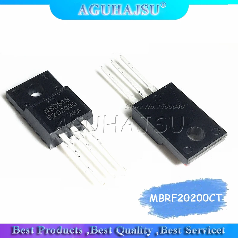 10 шт. MBRF20200CT TO-220F MBRF20200 TO-220 20200CT 20A 100В MBRF20200CTG | Электронные компоненты и