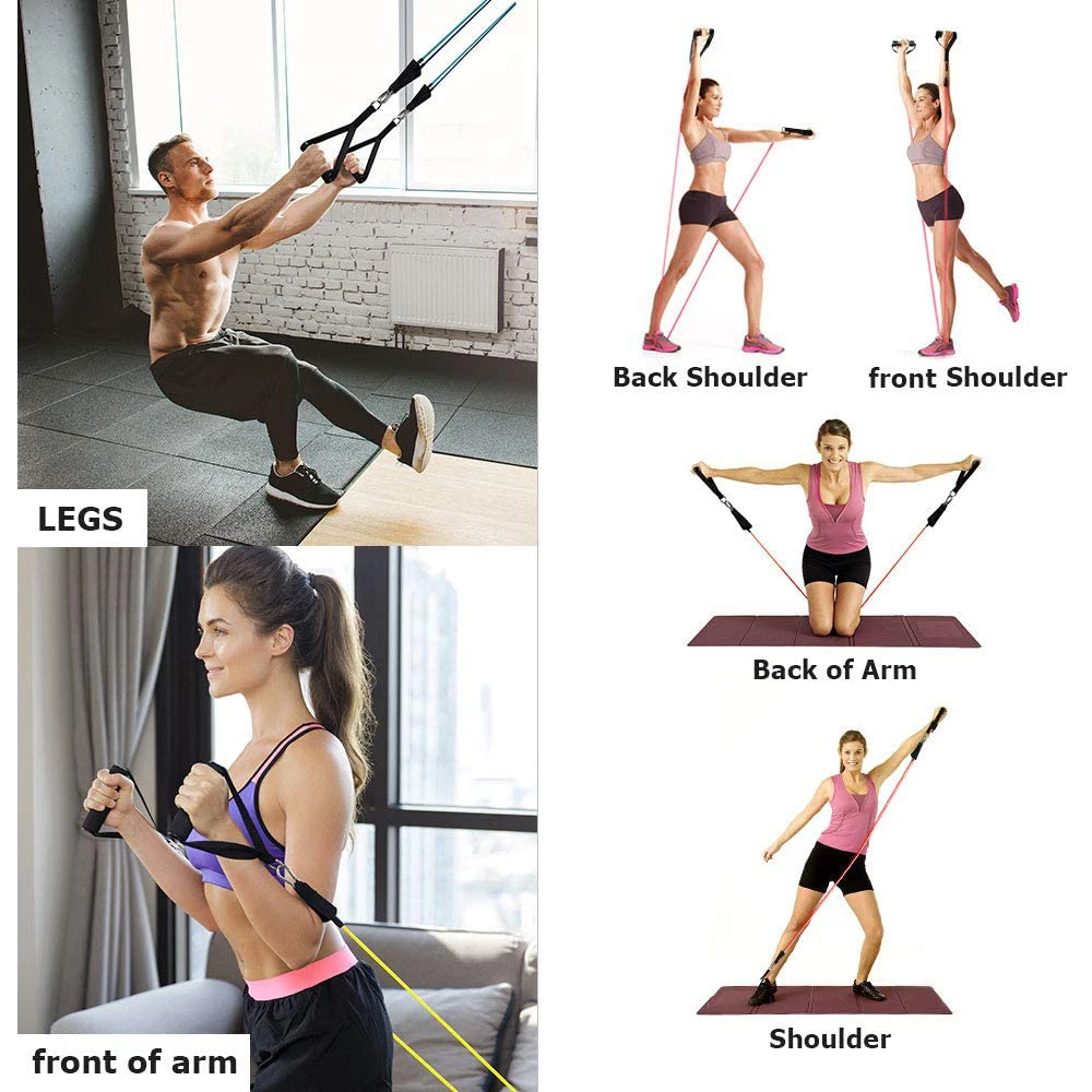 Комплект эспандеров 11 шт./компл. 100 фунтов Эспандер для йоги тренировок фитнеса