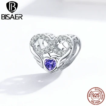 

Full of Heart 925 original beads for jewelry making BISAER 925 Sterling Silver cubic zircon charms silver 925 jewelry EFC161