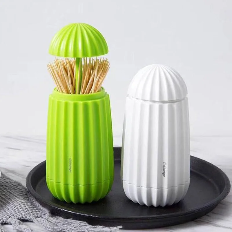 

1Pc Automatic Toothpick Box Easy Durable Cactus Shape Toothpick Holder Home Bar Kitchen Accessories Premium Toothpick Dispenser