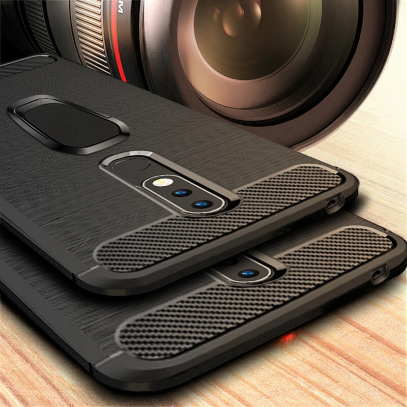 Чехол из углеродного волокна для Nokia 9 7 1 6 2 5 4 3 X71 Plus X7 X6 X5 8 магнитный держатель