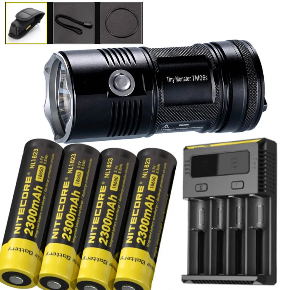 TM06S2 4XNL1823 I4 NITECORE TM06S ручной прожектор 4 × CREE XM-L2 U3 светодиоды Макс 4000 люмен фонарик луч бросок 359 м уличный фонарь для sear - Испускаемый цвет: TM06S2 4XNL1823 I4