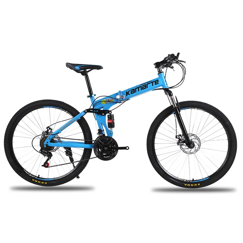 Spoke wheel Складной горный велосипед 26 дюймов колеса 21-Скорость велосипеды с двумя дисковыми тормозами внедорожные велосипеды гоночный велосипед BMX MTB велосипед - Цвет: Spoke wheel
